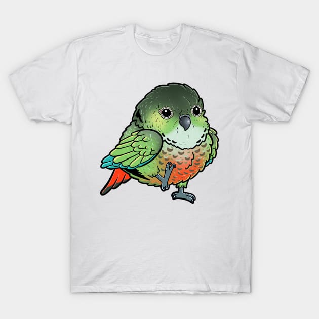 Cute Green Cheek Conure T-Shirt by Holymayo Tee